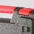 Black with Red latches and handle